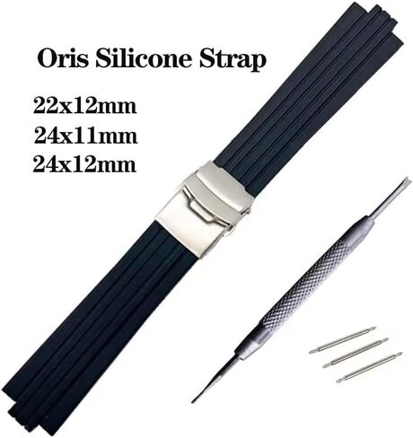 hooson Rubber Watchband For Oris Aquis 7330 7740 Watch Band Convex Strap Wristband in Saudi Arabia