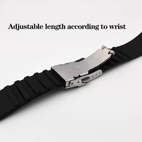 hooson Rubber Watchband For Oris Aquis 7330 7740 Watch Band Convex Strap Wristband in Saudi Arabia