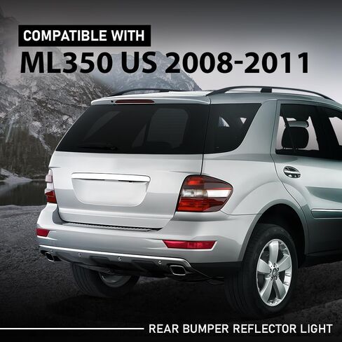 LQI المصد الخلفي عاكس الضوء الجانب الأيسر والأيمن يناسب بنز ML350 ML550 ML63 AMG ML-Class ML320 ML350 ML550 2008-2011,ML320 2008-2009,ML450 2010-2011 1648200374, 1648200674, 1648201574, 1648201674 in Saudi Arabia