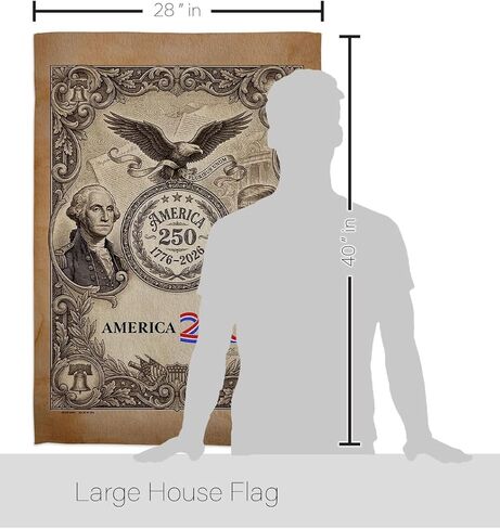 America 250 Trump Flag Tribute Vintage American Flags for Outside House Banner Pack Official Licensed Merchandise Wall Decor Canvas Print Textile Woven Tapestry USA 250th Anniversary Decoration Gift in Kuwait