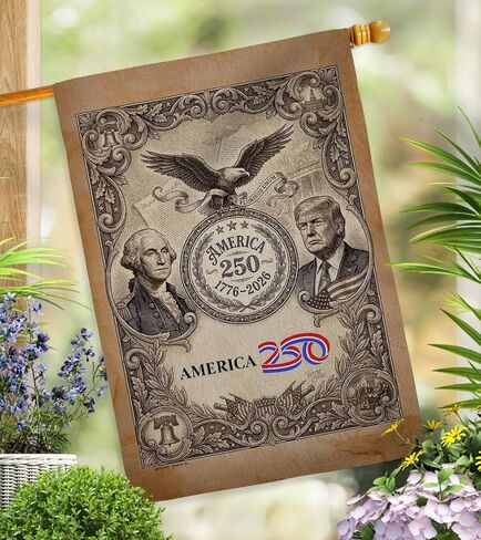 America 250 Trump Flag Tribute Vintage American Flags for Outside House Banner Pack Official Licensed Merchandise Wall Decor Canvas Print Textile Woven Tapestry USA 250th Anniversary Decoration Gift in Kuwait