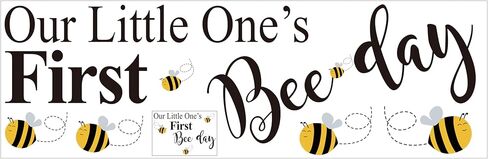ملصق يوم النحل الأول - ديكور حفلات أعياد الميلاد بطابع الحشرات، ملصقات قوس البالون لاستحمام الطفل، علامة واحدة حلوة للنحل، لوازم حفلات أعياد الميلاد على شكل نحل العسل in Kuwait