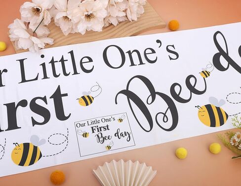ملصق يوم النحل الأول - ديكور حفلات أعياد الميلاد بطابع الحشرات، ملصقات قوس البالون لاستحمام الطفل، علامة واحدة حلوة للنحل، لوازم حفلات أعياد الميلاد على شكل نحل العسل in Kuwait