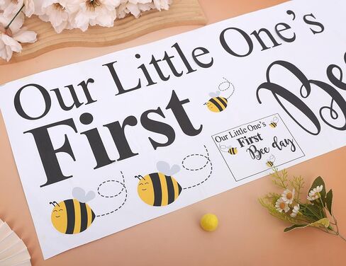ملصق يوم النحل الأول - ديكور حفلات أعياد الميلاد بطابع الحشرات، ملصقات قوس البالون لاستحمام الطفل، علامة واحدة حلوة للنحل، لوازم حفلات أعياد الميلاد على شكل نحل العسل in Kuwait