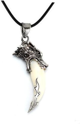 Wolf Tooth Necklace for Women Men Wolf Head Totem Pendant Necklace Adult Ceremony Graduation Gift Jewelry in Saudi Arabia