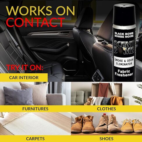 سينت بومب، معطر جو مركز، معطر للأقمشة، 2.5 أونصة بلاك بومب (عبوتان) in Kuwait