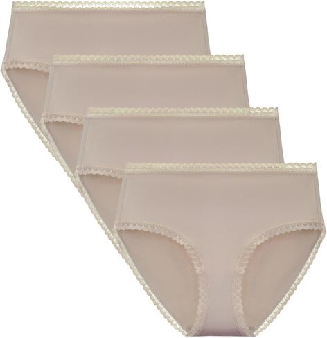 ملابس داخلية نسائية قطنية ذات قصة عالية مع حواف من الدانتيل، سراويل داخلية مريحة عالية الخصر تسمح بمرور الهواء، عبوات متعددة in Kuwait