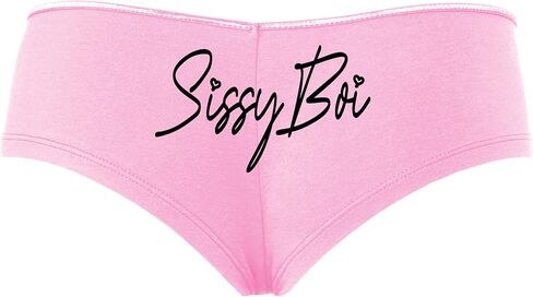 Knaughty Knickers Sissy Boi Cuck Femboy Cuckold Hubby Size Queen Hotwife Life Pink Boyshort Panties With Adult Design in Saudi Arabia