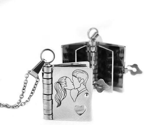 37JEWELRY 37Necklaces Love Story Book Necklace, Granddaughter Daughter Necklaces from Grandma Mom, Stainless Steel Jewelry Gift for Her, Couples - Suitable for Anniversary, Birthday, Graduation in Saudi Arabia