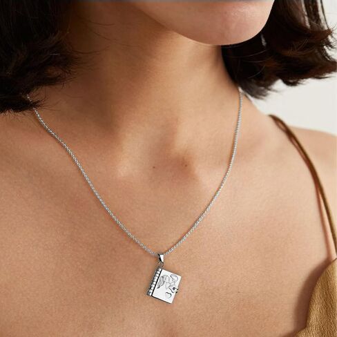 37JEWELRY 37Necklaces Love Story Book Necklace, Granddaughter Daughter Necklaces from Grandma Mom, Stainless Steel Jewelry Gift for Her, Couples - Suitable for Anniversary, Birthday, Graduation in Saudi Arabia