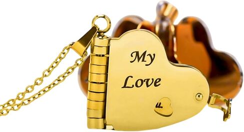 37JEWELRY 37Necklaces Love Story Book Necklace, Granddaughter Daughter Necklaces from Grandma Mom, Stainless Steel Jewelry Gift for Her, Couples - Suitable for Anniversary, Birthday, Graduation in Saudi Arabia