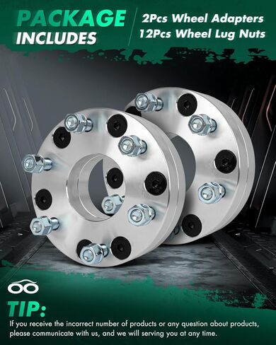 SCITOO 2Pcs Wheel Adapters 2 inch 5x4.5 to 6x5.5 Bore 74mm Studs 12x1.5 5 Lug Wheel Spacers Adapters Fit for for Ford Escape for Ford Fusion for Toyota Camry for Toyota for Tacoma in Saudi Arabia