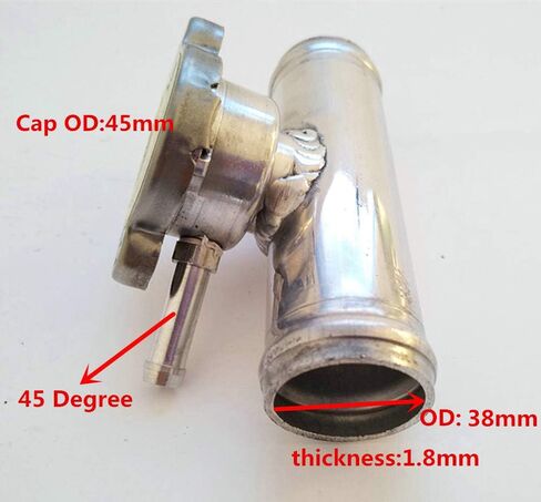 38mm 1-1/2" Full Aluminum In Line Radiator Hose Connector Filler Neck + Cap in Saudi Arabia