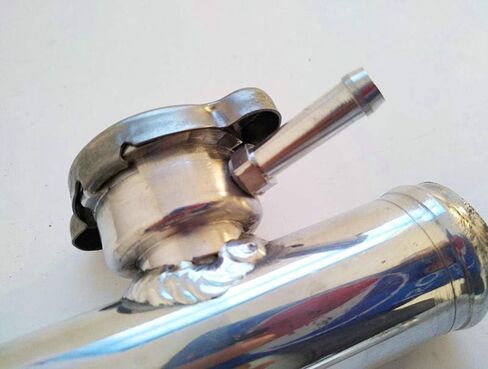 38mm 1-1/2" Full Aluminum In Line Radiator Hose Connector Filler Neck + Cap in Saudi Arabia