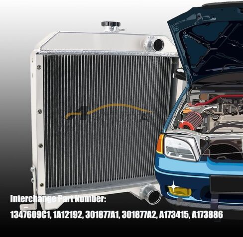 3 Row Aluminum Radiator for Case Skid Loader 1840 1845C Skid Steer Tractor 1347609C1 1A12192 in Kuwait