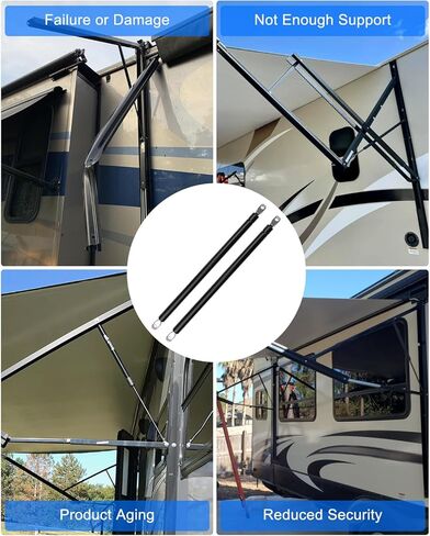 28inch 150lb PM3990 RV Awning Gas Spring Strut Prop Shock Lift Support Compatible with Dometic RV Awnings 68475 80985 025214 69-3723 3108392.139 (2 Pack) in Kuwait