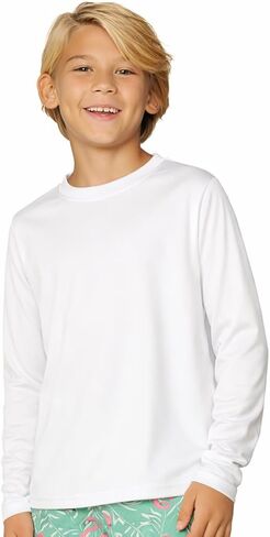 INGEAR Boys Rash Guard Long Sleeve Swim Shirt - Quick Dry UPF 50+, Kids Fishing Shirt, Dry fit Shirts for Boys Sizes XS-XL in Kuwait