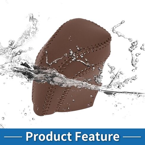 Anti-Slip Gear Shift Knob Cover Car Stick Shifting Handle Protector for Toyota Camry 2018-2024 Brown Faux Leather in Saudi Arabia