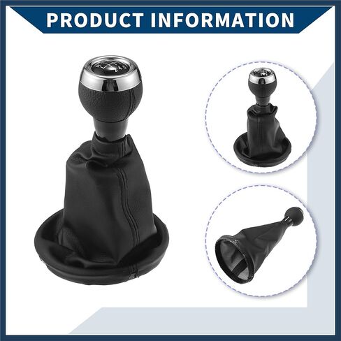 6 Speed Gear Shift Knob with Dust Cover for Mini Cooper R56 2006-2012 / Front Stick Shifter Lever Knob/Durable Plastic / 1 Pcs Black Stylish Design in Saudi Arabia