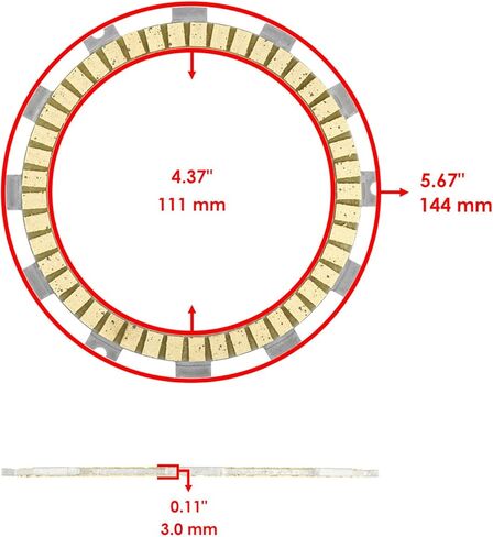 Caltric Clutch Friction Steel Plates Kit Compatible with Kawasaki ZZR600 ZX600 2005-2008 / ZZR600 ZX600J 2006-2008 / Ninja ZX-6R ZX600-J 2000-2002 in Saudi Arabia