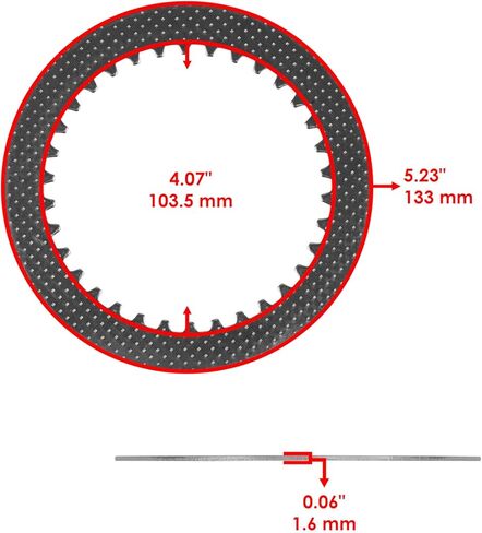 Caltric Clutch Friction Steel Plates Kit Compatible with Kawasaki ZZR600 ZX600 2005-2008 / ZZR600 ZX600J 2006-2008 / Ninja ZX-6R ZX600-J 2000-2002 in Saudi Arabia