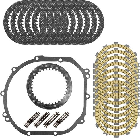 Caltric Clutch Friction Steel Plates Kit Compatible with Kawasaki ZZR600 ZX600 2005-2008 / ZZR600 ZX600J 2006-2008 / Ninja ZX-6R ZX600-J 2000-2002 in Saudi Arabia