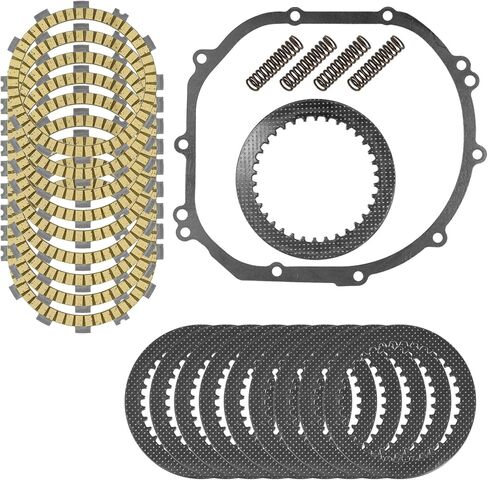 Caltric Clutch Friction Steel Plates Kit Compatible with Kawasaki ZZR600 ZX600 2005-2008 / ZZR600 ZX600J 2006-2008 / Ninja ZX-6R ZX600-J 2000-2002 in Saudi Arabia