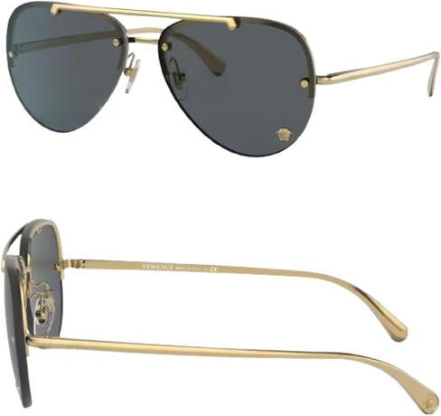 Versace VE2231 Medusa PILOT Shape Sunglasses with Luxury Eyewear kit in Saudi Arabia
