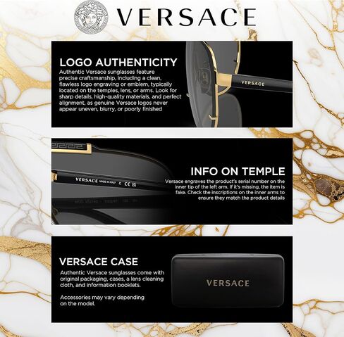 Versace VE2231 Medusa PILOT Shape Sunglasses with Luxury Eyewear kit in Saudi Arabia