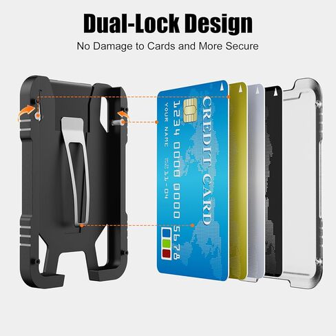 حاملات شارات قابلة للسحب من Oaridey، سلسلة مفاتيح مغناطيسية قابلة للسحب مع حامل بطاقة هوية من ألياف الكربون (تحمل 5 بطاقات)، بكرة شارة شديدة التحمل مع شريط ربط للهاتف، للعمل والاستخدام اليومي in Kuwait