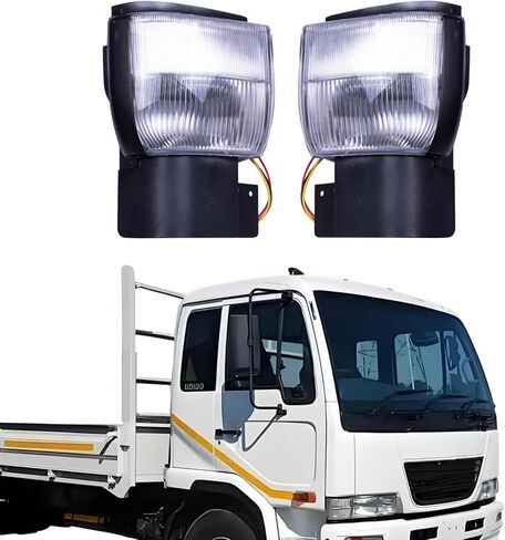 Pair Left Right Corner Indicator Light Lamp Compatible with Nissan UD 1800 2000 2300 2600 3000 3300 1995-2010 Truck Turn Signal LampsReplace 26010-30Z61 26013-30Z61 26010-30Z05 26013-30Z05 in Saudi Arabia