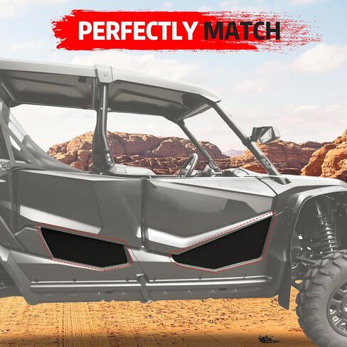 ألواح الأبواب السفلية من الألومنيوم ملحقات Honda Talon لـ 1000R 1000X 1000X-4 2019-2025، إدراج نصف باب أمامي وخلفي سفلي سهل التركيب كتلة حطام الطين (بابان، يناسب 4 مقاعد) in Kuwait