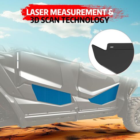 ألواح الأبواب السفلية من الألومنيوم ملحقات Honda Talon لـ 1000R 1000X 1000X-4 2019-2025، إدراج نصف باب أمامي وخلفي سفلي سهل التركيب كتلة حطام الطين (بابان، يناسب 4 مقاعد) in Kuwait