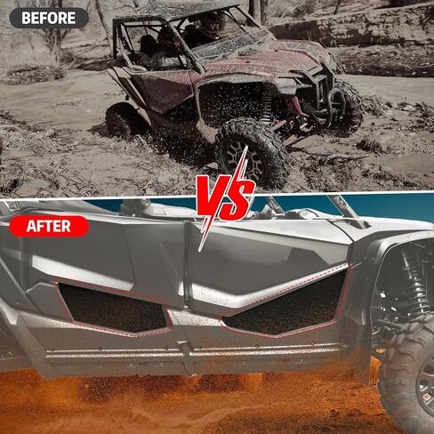 ألواح الأبواب السفلية من الألومنيوم ملحقات Honda Talon لـ 1000R 1000X 1000X-4 2019-2025، إدراج نصف باب أمامي وخلفي سفلي سهل التركيب كتلة حطام الطين (بابان، يناسب 4 مقاعد) in Kuwait