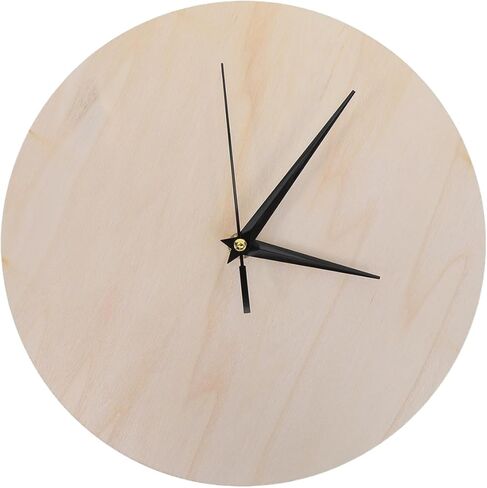 OUNONA Wooden Clock Face 9.84In Round Unfinished Clock Dial for DIY Craft Base Painting Art Supplies Wall Panel in Saudi Arabia