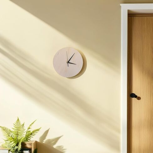 OUNONA Wooden Clock Face 9.84In Round Unfinished Clock Dial for DIY Craft Base Painting Art Supplies Wall Panel in Saudi Arabia