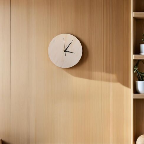 OUNONA Wooden Clock Face 9.84In Round Unfinished Clock Dial for DIY Craft Base Painting Art Supplies Wall Panel in Saudi Arabia