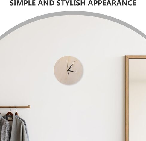 OUNONA Wooden Clock Face 9.84In Round Unfinished Clock Dial for DIY Craft Base Painting Art Supplies Wall Panel in Saudi Arabia