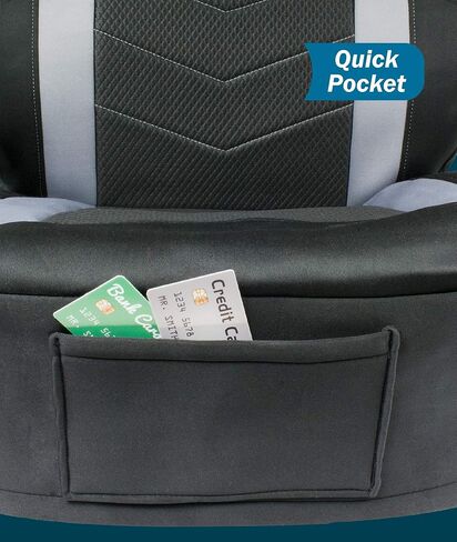 Eurow Universal Fit Wetsuit Vehicle Seat Covers, Water Repellent CR Material, Protects Seats from Spills, Sweat & Wear, Cinch-Fit, Airbag Compatible, Front Pocket for Storage, 2-Pack in Saudi Arabia