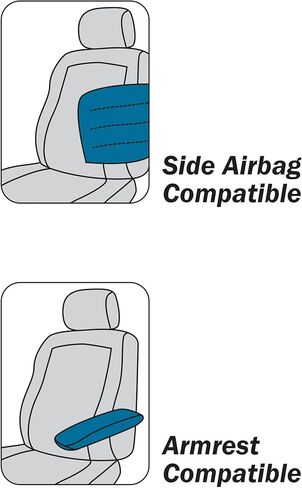 Eurow Universal Fit Wetsuit Vehicle Seat Covers, Water Repellent CR Material, Protects Seats from Spills, Sweat & Wear, Cinch-Fit, Airbag Compatible, Front Pocket for Storage, 2-Pack in Saudi Arabia