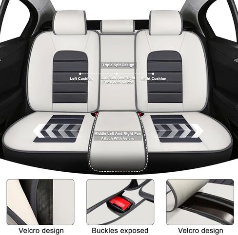 5 Seat Covers for Jeep Compass 2017-2026 Breathable Car Seat Covers,Anti-Slip Waterproof Car Seat Protectors with Airbag,Automotive Vehicle Cushion with Storage Pockets (Standard,Gray) in Saudi Arabia