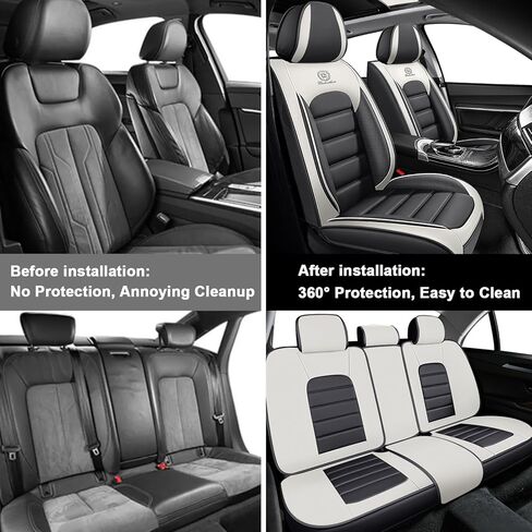 5 Seat Covers for Jeep Compass 2017-2026 Breathable Car Seat Covers,Anti-Slip Waterproof Car Seat Protectors with Airbag,Automotive Vehicle Cushion with Storage Pockets (Standard,Gray) in Saudi Arabia