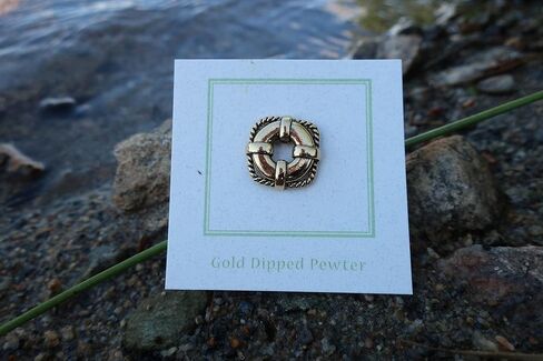 Jim Clift Design Life Preserver Gold Lapel Pin in Kuwait