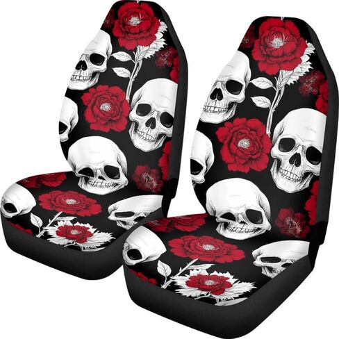 غطاء مقعد السيارة أمامي منحني أسود للسيارات، مجموعة أغطية سهلة التركيب، ملحقات السيارات والشاحنات وسيارات الدفع الرباعي، عبوتان in Kuwait