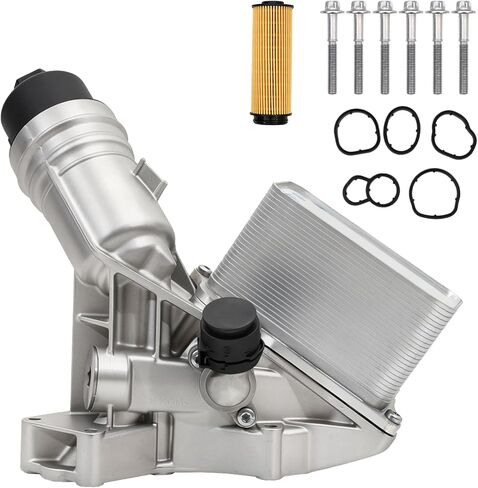 11428583895 Aluminium Engine Oil Filter Housing Assembly with Oil Cooler & Filter Compatible with BMW 340i 440i 540d 540i 640i 740i M240i X3 X4 3.0L 2016-2021 Replace # 11428511391 in Saudi Arabia