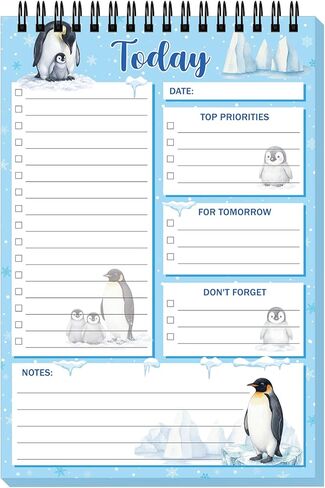 Gueevin Highland Cow Gifts To Do List Notepad 8.7 x 6 Inch Big Note Pads 50 Sheets Spiral Work Planner Reminder Christmas Party Gifts for Desk Accessories Office Supplies Women Men Friends in Saudi Arabia