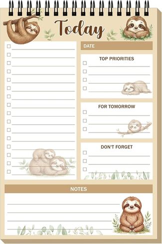 Gueevin Highland Cow Gifts To Do List Notepad 8.7 x 6 Inch Big Note Pads 50 Sheets Spiral Work Planner Reminder Christmas Party Gifts for Desk Accessories Office Supplies Women Men Friends in Saudi Arabia