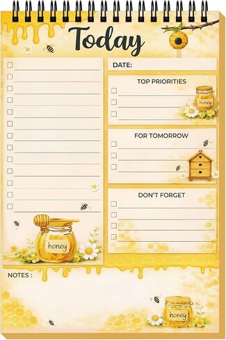 Gueevin Highland Cow Gifts To Do List Notepad 8.7 x 6 Inch Big Note Pads 50 Sheets Spiral Work Planner Reminder Christmas Party Gifts for Desk Accessories Office Supplies Women Men Friends in Saudi Arabia