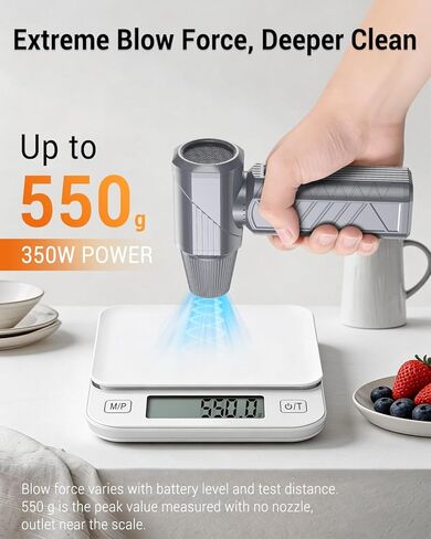 BOBYE Compressed Air Duster, 350W High-Powered Electric Air Duster with 180,000 RPM, Extended Runtime, 10000 mAh Battery, Mini Blower & Air Duster Rechargeable for Keyboard, PC, Car, Home, Outdoor in Saudi Arabia
