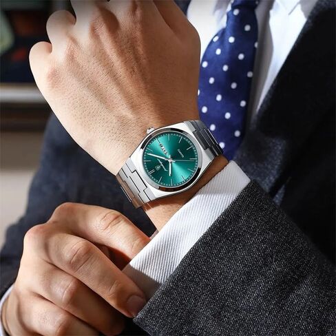 Fashion Quartz Man Wristwatch Sport Business Men Watches Waterproof Luminous Date Week Stainless Steel Men's Watch in Saudi Arabia